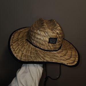 Mens Levi's Natural Straw Sun Protection Lifeguard Hat